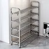 Estantería para Zapatos de Acero Inoxidable Entrada del Hogar Gabinete de Zapatos Multicapa Almacenamiento Estantería Simple para Zapatos 2026 Nuevo Modelo Estantería para Almacenamiento de Zapatos