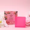 Jabón de Rosa de Seda Sonrisa Jabón Artesanal Jabón con Fragancia a Rosa para Mujeres Jabón de Aceite Esencial Limpiador Facial Lavado de Cara Baño Jabón Artesanal Transfronterizo
