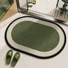 Alfombra de baño de tierra de diatomeas estilo dibujos animados y anime, felpudo absorbente de agua y antideslizante para la entrada del baño, felpudo para uso doméstico