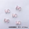 Arte de Uñas Oso Corazón de Melocotón Transparente Gelatina Decoración Pequeña para Uñas Estilo Girly Estilo Ins Color Caramelo Hielo Transparente Lazo