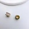Pulsera de Cristal con Cuentas de Diamante Micro Zirconia Color Alto Chapado en Oro Cobre Accesorios con Cuentas Joyería DIY