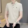 Atacado de Fábrica Transfronteiriço Novas Camisas Polo de Manga Curta de Verão para Homens, Camisetas Casuais com Gola Reversível, Tops Masculinos com Gola