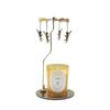 Set de Velas Navideñas con Aroma a Oro y Disco Delgado en Stock del Fabricante con Candelabro de Linterna Giratoria, Regalo Festivo para el Hogar