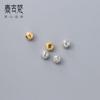 Prata 925 Galvanizada Contas Redondas Brilhantes Gelo Triturado 4-10mm Contas Espaçadoras Pulseira Contas Soltas Material para Corda Trançada DIY Acessórios 1062