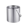 Balde de Gelo para Bebidas Transfronteiriço 2.5L Camada Dupla Reta Balde de Gelo para Cerveja Gelada Champagne Balde de Gelo Metálico de Aço Inoxidável Balde de Gelo Seco Comercial