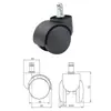 Fabricantes producen rueda giratoria universal negra de nylon de 2 pulgadas clase grande para silla giratoria de escritorio silla de oficina rueda universal