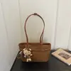 Bolsa Tote Frosted Outono/Inverno Retrô para Mulheres, Sensação de Alto Padrão, Bolsa para Saídas Diárias e Trabalho, Grande Capacidade, Bolsa de Ombro Versátil