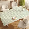Jogo americano para mesa de jantar estilo creme, toque de luxo leve e de alta qualidade, à prova d'água e de óleo, toalha de mesa que não precisa lavar, jogo americano retangular fresco e simples para mesa de centro