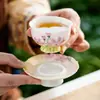 Taza de té pequeña de cerámica con margarita de primavera pintada a mano, Taza maestra de alta gama para el hogar, Taza de té personal para mujer, Taza individual