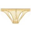 Junye Seda de Gelo Transparente Tanga Dupla Fina Cintura Baixa Bolsa Sexy Cueca Roupa Íntima Masculina Jovem Tanga Ultrafina