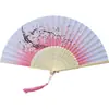 Leque Dobrável Pequeno Estilo Chinês Tradicional para Dança Feminina, Novo Leque de Bambu Preto Estilo Chinês, Portátil para o Verão