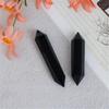 Coluna de Cristal de Obsidiana Natural Coluna Dupla Ponta Prisma Hexagonal Pedra Original Decoração Decoração de Casa Artesanato de Cristal