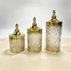 Frasco de almacenamiento estilo europeoFrasco de almacenamiento de lujo ligeroFrasco para té, snacks, dulcesFrasco de plástico sellado