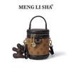 Bolso para Mujer Modelo Nuevo 2026, Bolso de Hombro Cruzado, Bolso de Mano Estampado de Nicho de Verano de Alta Gama, Bolso Cubo
