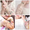 Adesivos de Tatuagem de Unicórnio transfronteiriços Amazon crianças à prova d'água suor fofo desenho animado divertido cavalo arco-íris adesivos de tatuagem