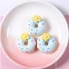 Accesorios de resina para comida de juguete simulación dona diy pegamento crema pegamento funda de teléfono móvil parche decorativo para horquilla