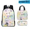 Mochila con melodía de Sanrio periférica impresa en 3D, nueva mochila escolar primaria, bolsa de almuerzo para niños, juego de bolsas para lápices