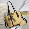 Bolso Grande con Patrón de Lichi para Mujer 2022 Bolso de Mano Otoño e Invierno Bolso de Hombro de Gran Capacidad Bolso Cruzado Bolso Tote para Mujer Bolso Cruzado