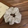 Scrunchie de Strass de Alta Qualidade Elástico para Cabelo Rabo de Cavalo Corda para Cabelo Coque Faixa de Cabelo Acessório Elástico para Cabelo