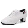 Nuevos zapatos de baile latino para mujer, de suela blanda, para square dance, profesores adultos, de tacón medio, zapatos de salón de baile, zapatos de baile para mujer, zapatos de una pieza