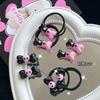 Dulce fresco y2g serie coolomi clip pequeño anillo para pelo de bebé ins estilo oscuro lazo mini pasador tocado