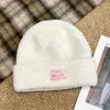 Gorro Protector de Orejas Lindo y Energético Versión Coreana Etiqueta Ins Gorro de Lana para Mujer Cálido de Invierno Gorro Tejido Circunferencia de Cabeza Grande Gorro Casual