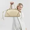 Bolso Plisado Bolso Boston Bolso Sencillo para Mujer Nuevo Bolso de Hombro Versátil de Alta Gama Bolso Cruzado Texturizado