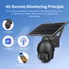 Cámara Solar 4G Exterior 360 grados PTZ Red Visión Nocturna Teléfono Móvil Remoto Hogar Inalámbrico Monitor