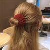 Tocado 2023 coleta alta atada cabeza de bola accesorios para el cabello perezosos nido de pájaro plancha de pelo Corea Rojo de red cabeza de bola Venta al por mayor