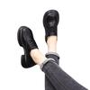 Zapatos Británicos Pequeños de Cuero Suela Gruesa Estilo Preppy Tacones Bajos de Tacón Grueso para Mujer 2024 Nuevos Mocasines Retro Casual Versátiles Zapatos de Mujer