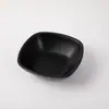 Plato Cuadrado Negro Mate de Melamina Estilo Japonés para Condimentos, Plato Pequeño para Guarniciones, Plato para Salsa para Mojar, Venta al por Mayor para el Hogar
