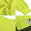 Camiseta de Manga Longa Refletiva Mais Vendida no Exterior Construção e Manuseio Camiseta Refletiva Redonda de Alto Brilho Respirável Proteção Solar Roupas Refletivas