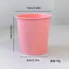 Soporte para Bolígrafos de Hierro Forjado Creativo Cubo de Almacenamiento de Escritorio Color Macarrón Estante Multifuncional para Papelería Almacenamiento de Brochas de Maquillaje Maceta Adorno