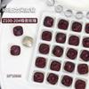 Explosiones rojas netas multicorte K9 grasa Taladro cuadrado Super Flash tridimensional con fondo puntiagudo Taladro de uñas de forma especial Luz Joyería de uñas de lujo al por mayor