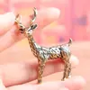 Enfeite de Galhada de Veado em Latão Puro, Artesanato Criativo Cultural Vintage de Mercado, Animal de Estimação de Chá Decorativo para Desktop, Enfeite de Cobre