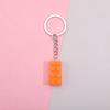 Llavero Creativo Lindo Colorido de Bloques de Construcción Acrílicos Anillo Cadena Colgante Pequeño Regalo Bolso de Estudiante Accesorios de Ropa Corea