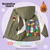 Chaqueta cortavientos con forro de polar para niños Roblox, Cortavientos con capucha de estampado de dibujos animados para niños mayores, Estilo invierno