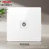 Panel de enchufe e interruptor Delixi placa grande cinco orificios pared aire acondicionado con lámpara tipo 86 16 A instalación empotrada 501 blanco