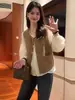 Chaleco redondo de punto de alta gama estilo coreano para mujer, nuevo modelo de otoño 2026, corte holgado, elegante, adelgazante, top tipo cárdigan sin mangas