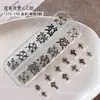 Acessório de Nail Art Cruz de Liga de 12 peças, Novo Rebite Metálico Estilo Punk Prata Antiga Decoração de Unha