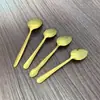 Cuchara de Acero Inoxidable, Cuchara de Mesa de Alta Calidad para Uso en el Hogar y Restaurante, Cuchara para Sopa, Venta al Por Mayor de Fábrica, Cuchara Dorada Engrosada