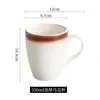 Taza de Café de Gres Retro Japonesa con Platillo Taza para Cappuccino Espresso Latte Italiana Taza de Café Elegante para Arte Latte