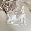 Hermoso Camisole sin Espalda con Almohadillas en el Pecho, Camiseta Interior Versátil sin Mangas para Mujer, Bralette que Hace que los Bustos Grandes Parezcan Más Pequeños