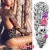 Venta al por mayor de calcomanías de tatuaje de brazo completo, impermeables, de flores, para brazo ordinario, tatuajes de brazo completo transfronterizos de Europa y Estados Unidos