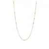 Collar fino de oro anillo liso collar que no se decolora cadena femenina cadena lisa acero de titanio cadena para la clavícula que no se decolora cadena sin colgante