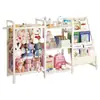 Estante de Livros Infantil Amazon Rack de Armazenamento de Brinquedos 3 Camadas Branco Quarto Sala de Estar Quarto Infantil Berçário Fácil de Organizar