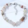 Amazon Cristal Natural Pedrinhas Irregulares Pulseira Colorida Moda Coreana Pulseira de Pedra Colorida Atacado Europeu e Americano