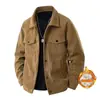 Chaqueta casual deportiva de pana de un solo botón transfronteriza europea y americana Amazon, de moda, con bolsillo, para hombre, cuello de solapa, manga larga