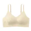 Sutiã de Renda Jacquard Embossado Estilo Chinês de Luxo Leve Transfronteiriço com Suporte Macio Tira de Gel de Geleia Respirável para Seios Pequenos com Coleta e Aro Fixo