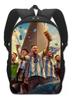 Mochila Messi Mundial de Fútbol Alrededores Mochila Escolar para Estudiantes Gran Capacidad Poliéster Mochila Reductora de Carga Bolsa para Computadora Dibujos Animados